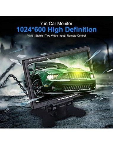 Monitor de Respaldo Digital HD Lychee 17.4x11.4cm 1024x600