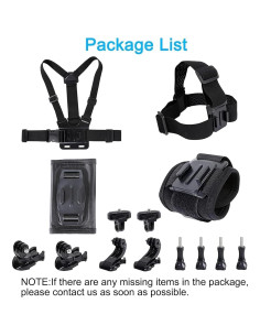 Kit de Accesorios para Cámara Insta360 X5 X4 X3 X2 - Arnés, Correas y Adaptador 2