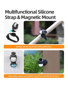 Correa de Silicona y Soporte Magnético BTG para Insta360 Go 3 2
