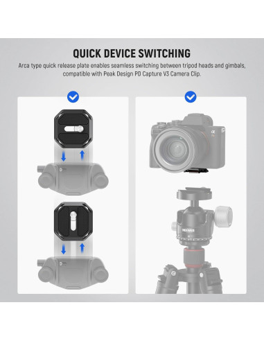 Kit de Placa de Liberación Rápida NEEWER GM34 Tipo Arca 5kg