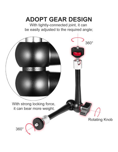 Brazo Mágico Articulado 28cm MINIFOCUS con Super Abrazadera