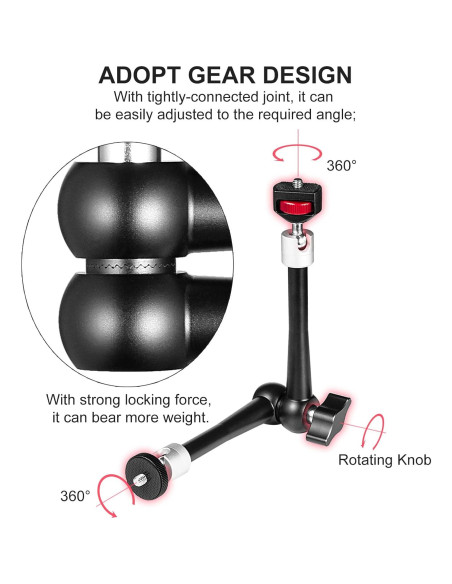 Brazo Mágico Articulado 28cm MINIFOCUS con Super Abrazadera