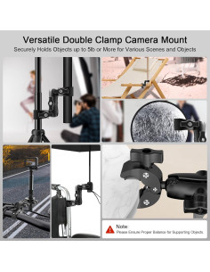 Abrazadera Doble de Cámara Magic Arm 2 Pcs Ajustable 360 2