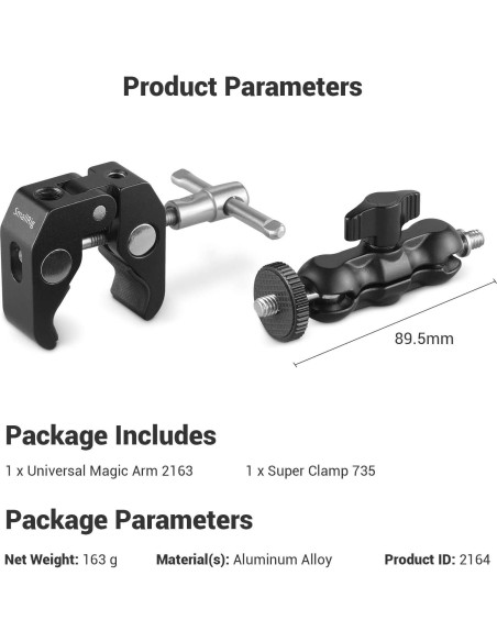 Abrazadera de Bola Multifuncional SmallRig 2164 - Soporte 40mm