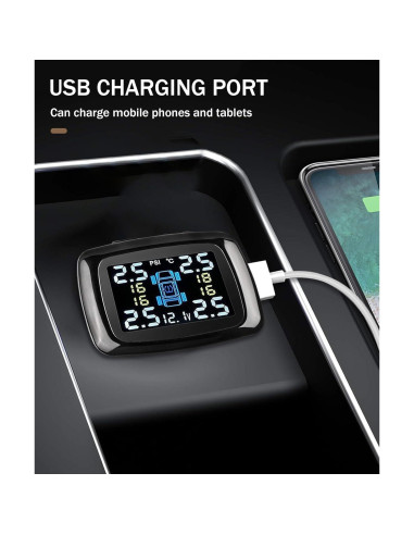 Sistema de Monitoreo de Presión de Neumáticos bylikeho 4 Sensores