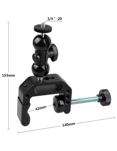 Soporte de Abrazadera CAMVATE C1122 para Cámara y Luz LED