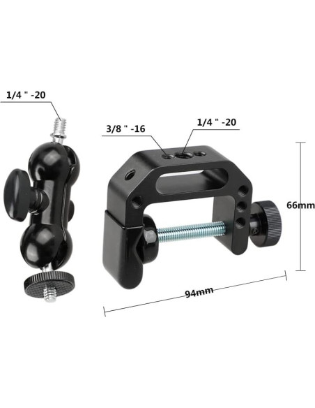 Soporte de Abrazadera CAMVATE C1122 para Cámara y Luz LED Soporte de Abrazadera CAMVATE C1122 para Cámara y Luz LED