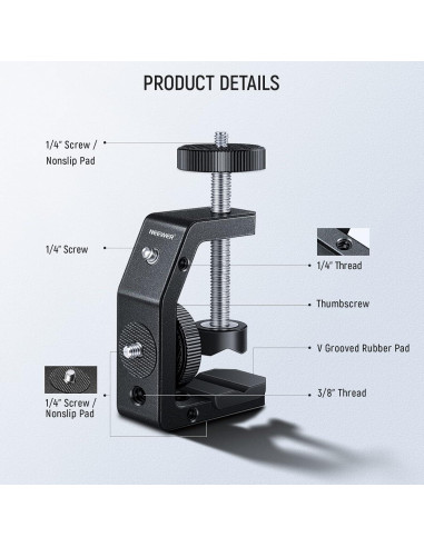 Abrazadera Metálica de Escritorio NEEWER ST-CCD7 6cm