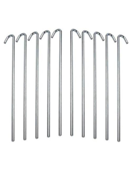 Estacas de Acampada Ram-Pro 40 Piezas Acero Galvanizado