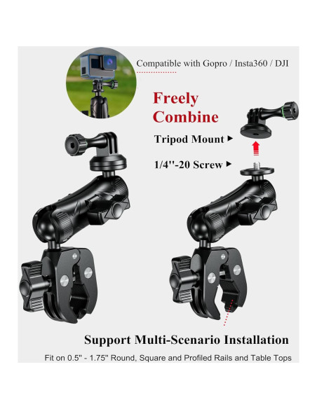 Soporte de Cámara BRCOVAN con Brazo Mágico 9 cm y Adaptador
