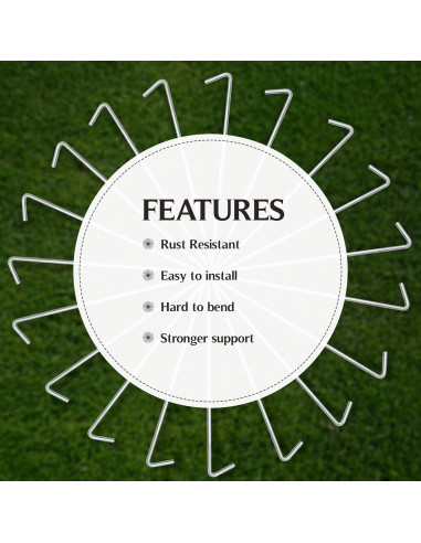 Estacas de Acampada Ram-Pro 40 Piezas Acero Galvanizado