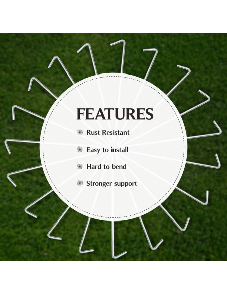 Estacas de Acampada Ram-Pro 40 Piezas Acero Galvanizado