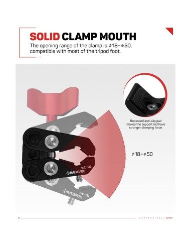 Soporte de Cámara iFootage PC-01 Abrazadera Trípode 18-50mm