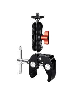 Soporte de cámara Super Clamp Lanxire con cabezal esférico 360