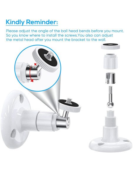 Soporte de Pared FastSnail para Wyze Cam Pan V3 y V4 - Ajustable 360