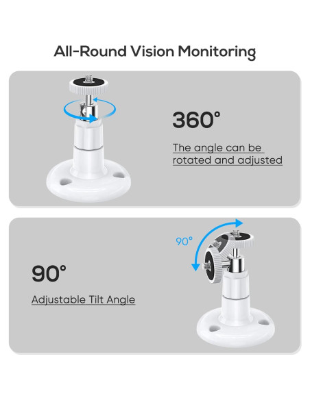 Soporte de Pared FastSnail para Wyze Cam Pan V3 y V4 - Ajustable 360