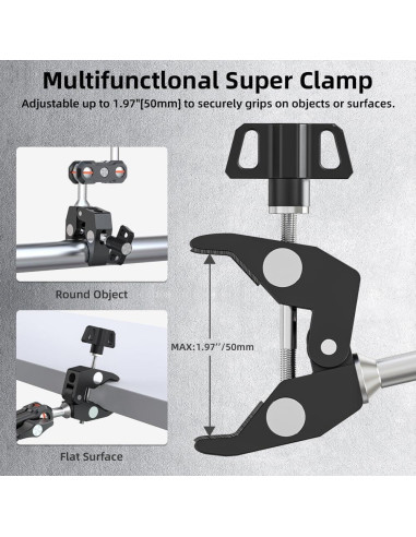Soporte de Abrazadera para Cámara SOH Mingying - Aluminio 220g