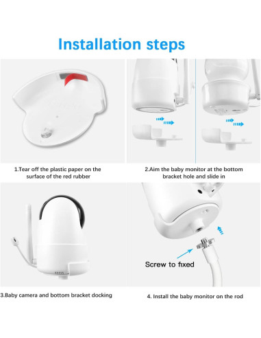 Soporte Flexible Aobelieve para Cámara de Bebé - Compatible iFamily, Kidsneed