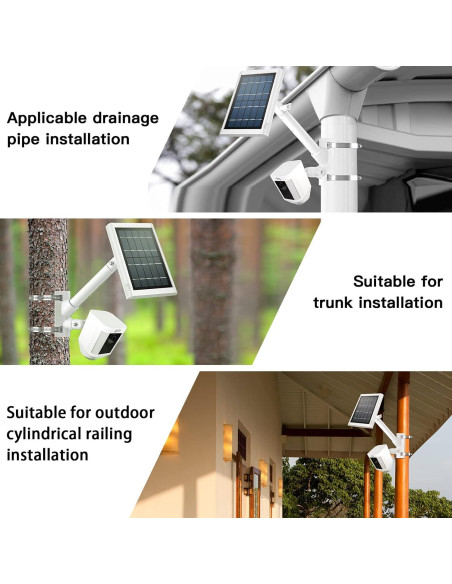 Soporte de Montaje en Poste HOLACA para Panel Solar y Cámara