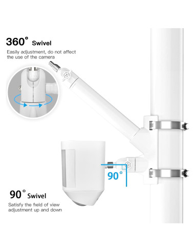Soporte de Montaje en Poste HOLACA para Panel Solar y Cámara