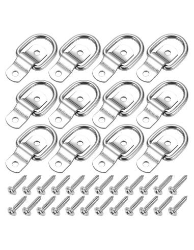 Anclajes de Amarre D-Ring CZC AUTO 12 Unidades Acero Inoxidable