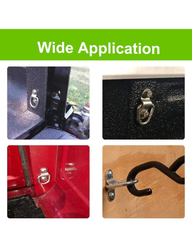 Anclajes de Amarre D-Ring CZC AUTO 12 Unidades Acero Inoxidable