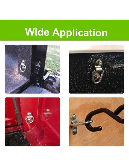 Anclajes de Amarre D-Ring CZC AUTO 12 Unidades Acero Inoxidable