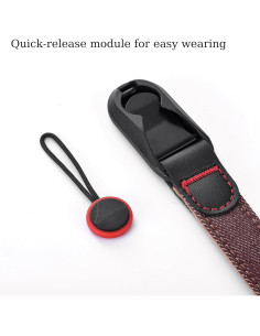 Correa de Muñeca de Denim Marrón para Cámara SLR Ajustable 2