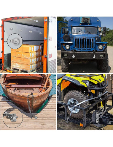 Anclajes de Amarre D-Ring CZC AUTO 12 Unidades Acero Inoxidable