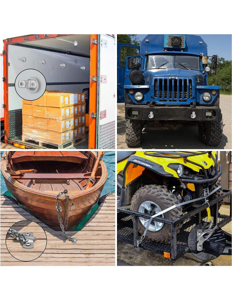 Anclajes de Amarre D-Ring CZC AUTO 12 Unidades Acero Inoxidable