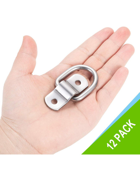 Anclajes de Amarre D-Ring CZC AUTO 12 Unidades Acero Inoxidable