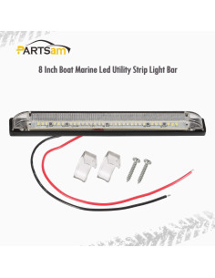 Partsam Luz LED 4pcs 20cm Blanca para Barcos y Vehículos 2