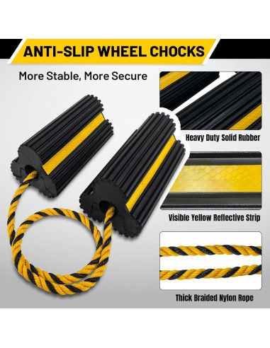 Cuñas de Rueda ROBLOCK 4 Paquetes Antideslizantes 76,2 cm