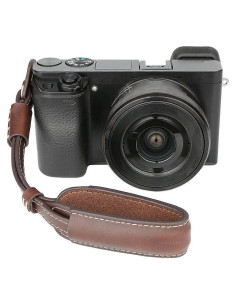 Correa de muñeca de cuero PU Keabroir para cámaras sin espejo