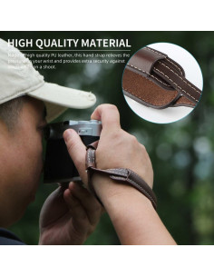 Correa de muñeca de cuero PU Keabroir para cámaras sin espejo 2