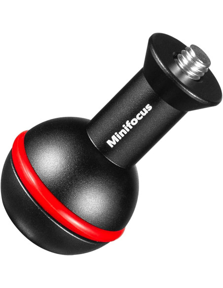 Adaptador de bola MINIFOCUS 1" con tornillos M6 y 1/4"-20