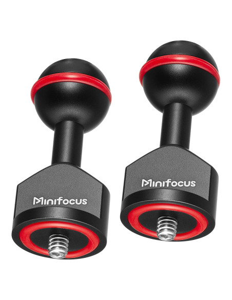 Adaptador de Bola 1" MINIFOCUS a Tornillo 1/4" - 2 Pcs