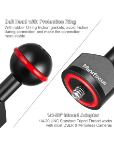 Adaptador de Bola 1" MINIFOCUS a Tornillo 1/4" - 2 Pcs 2