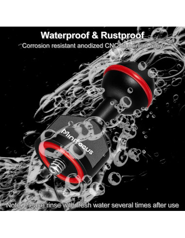 Adaptador de Bola 1" MINIFOCUS a Tornillo 1/4" - 2 Pcs