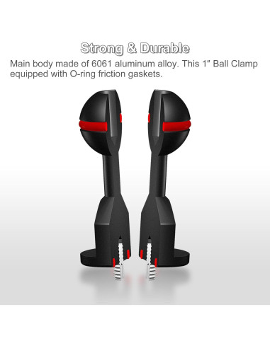 Adaptador de Bola 1" MINIFOCUS a Tornillo 1/4" - 2 Pcs