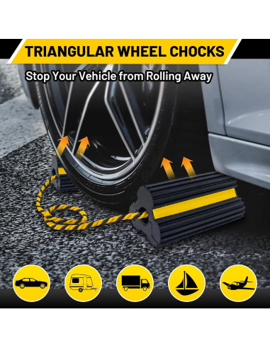 Cuñas de Rueda ROBLOCK 4 Paquetes Antideslizantes 76,2 cm