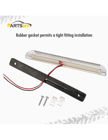 Partsam Luz LED 4pcs 20cm Blanca para Barcos y Vehículos