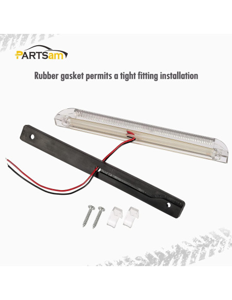 Partsam Luz LED 4pcs 20cm Blanca para Barcos y Vehículos