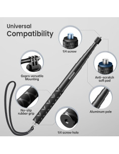 Palo de Selfie Extensible Mairan 114cm para GoPro e Insta360 2