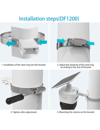Soporte de Poste para Cámara Eufy Security SoloCam S340/E30
