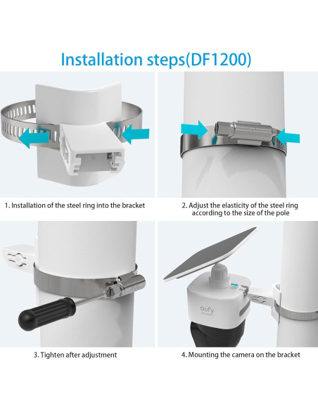 Soporte de Poste para Cámara Eufy Security SoloCam S340/E30