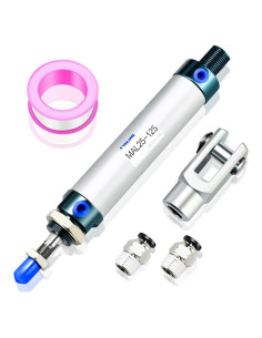 Cilindro de Aire TAILONZ 25mm Diámetro 125mm Carrera Doble