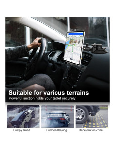 Soporte de Tablet para Coche GDZN con Ventosa 360 - Compatible 4-33 cm 2