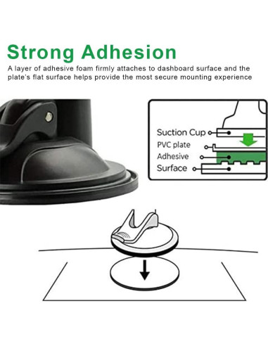Disco Adhesivo 65mm Ramtech - 3 Pack para Montaje en Tablero