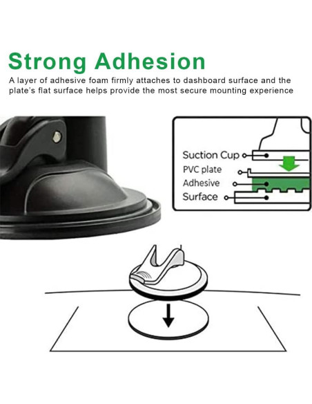 Disco Adhesivo 65mm Ramtech - 3 Pack para Montaje en Tablero